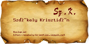 Székely Krisztián névjegykártya