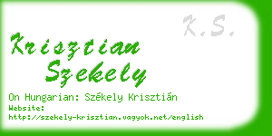 krisztian szekely business card